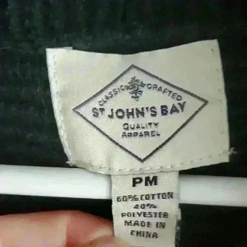 Women's Black Sweater by St. John's Bay. Sz petite med. - Picture 2 of 3